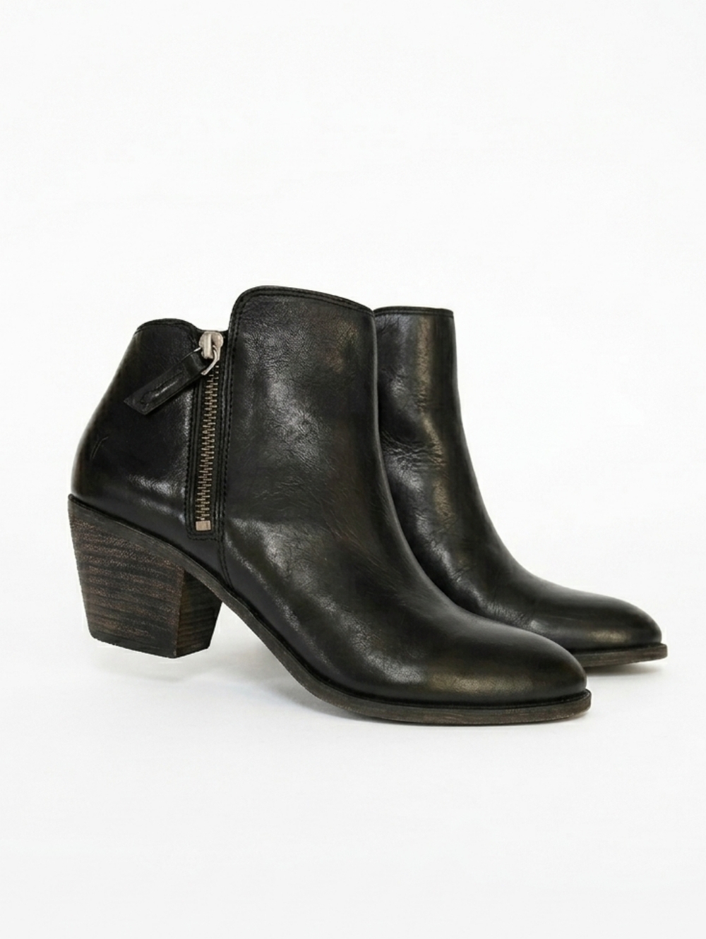 Frye Black Judith Zip Ankle Bootie,Women's 8